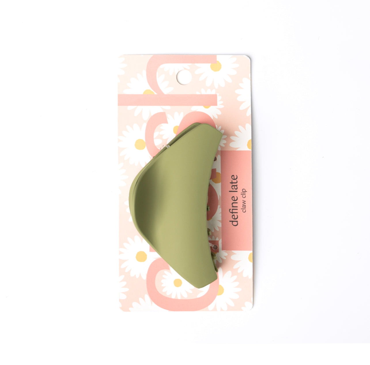 Crush Define Late Rounded Claw Clip Olive Phoenix Nationale