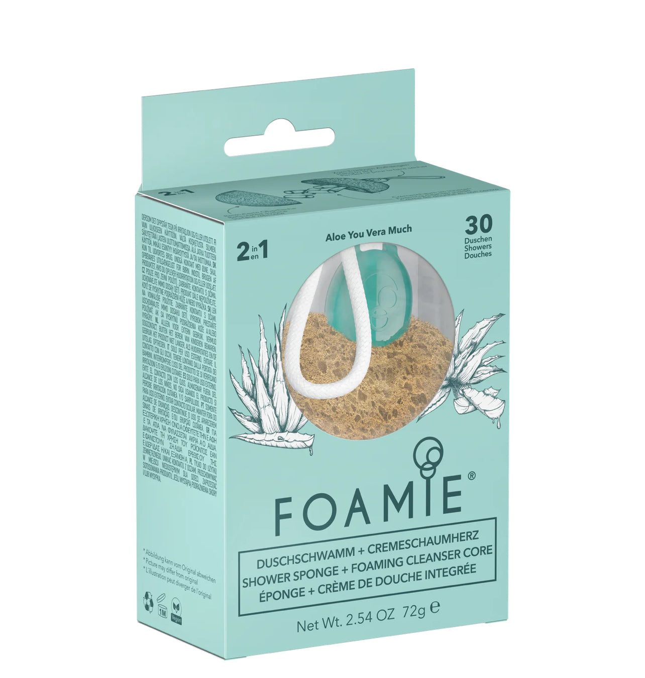 FOAMIE Sponge Aloe You Vera Much - Aloe Vera shower sponge with gently cleaning shower care Phoenix Nationale