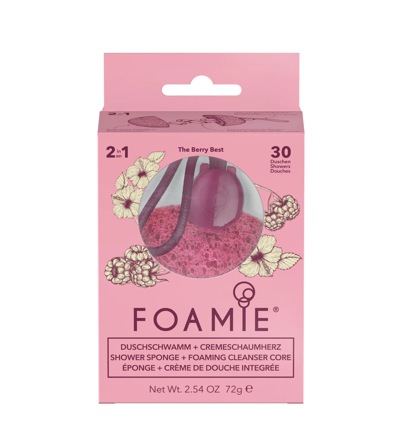 FOAMIE Sponge The Berry Best - Cleansing shower sponge with magnolia & raspberry scent Phoenix Nationale