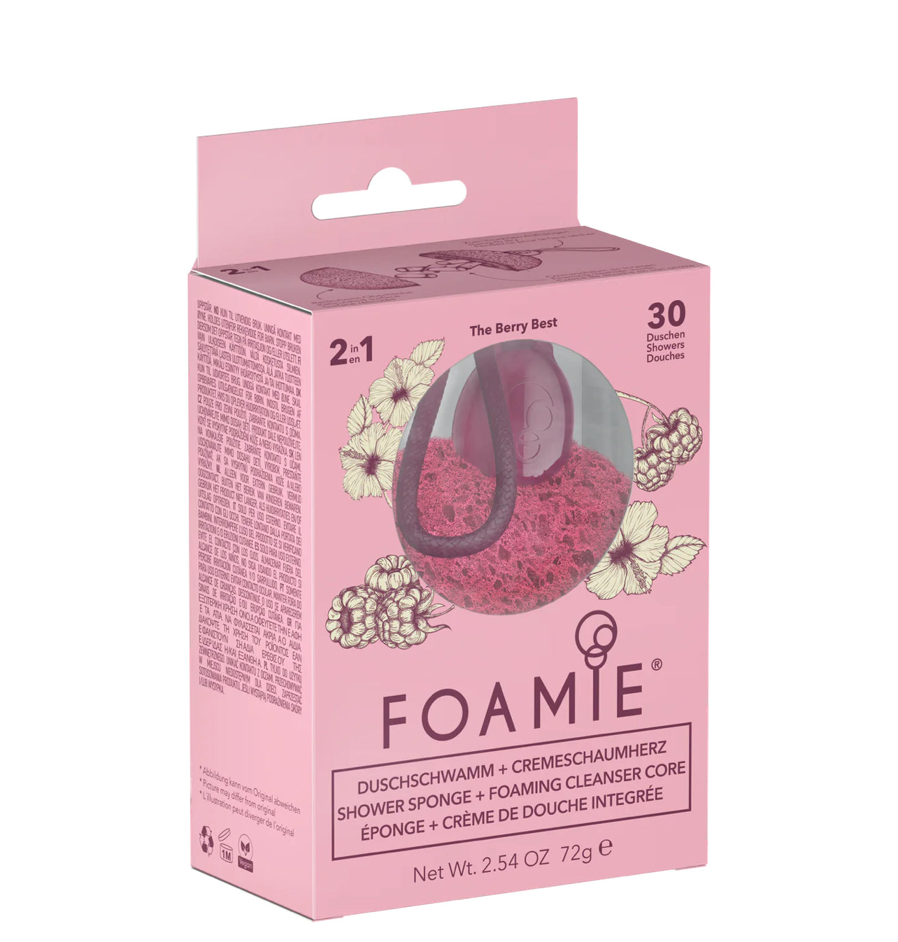 FOAMIE Sponge The Berry Best - Cleansing shower sponge with magnolia & raspberry scent Phoenix Nationale