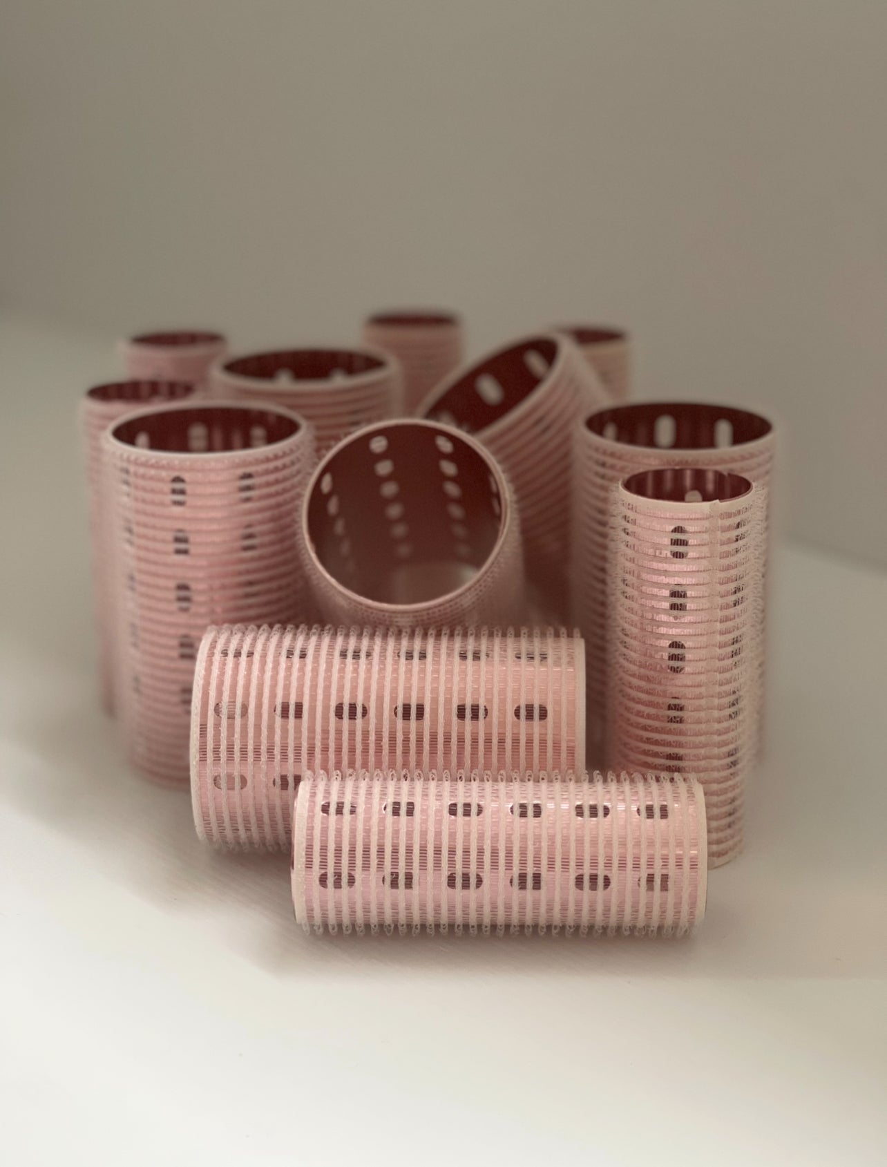 PN Velcro Thermal Rollers - Pink Rose Gold Mixed Set x 12 Phoenix Nationale