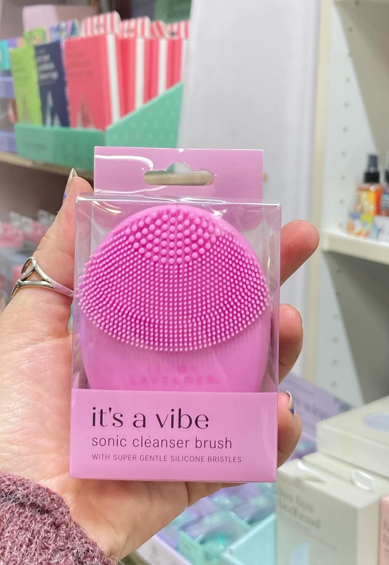 Lemon Lavender It’s A Vibe Sonic Cleanser Brush Pink. Phoenix Nationale