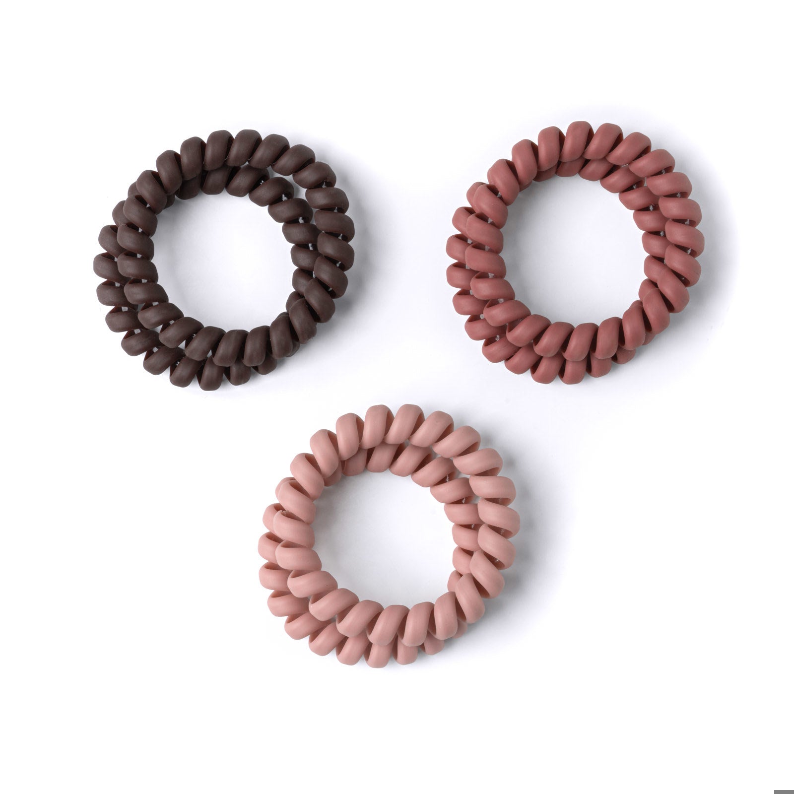 Crush™ Kinda Spiraling Coil Hair Ties 6-Piece Pack - Mauve Phoenix Nationale