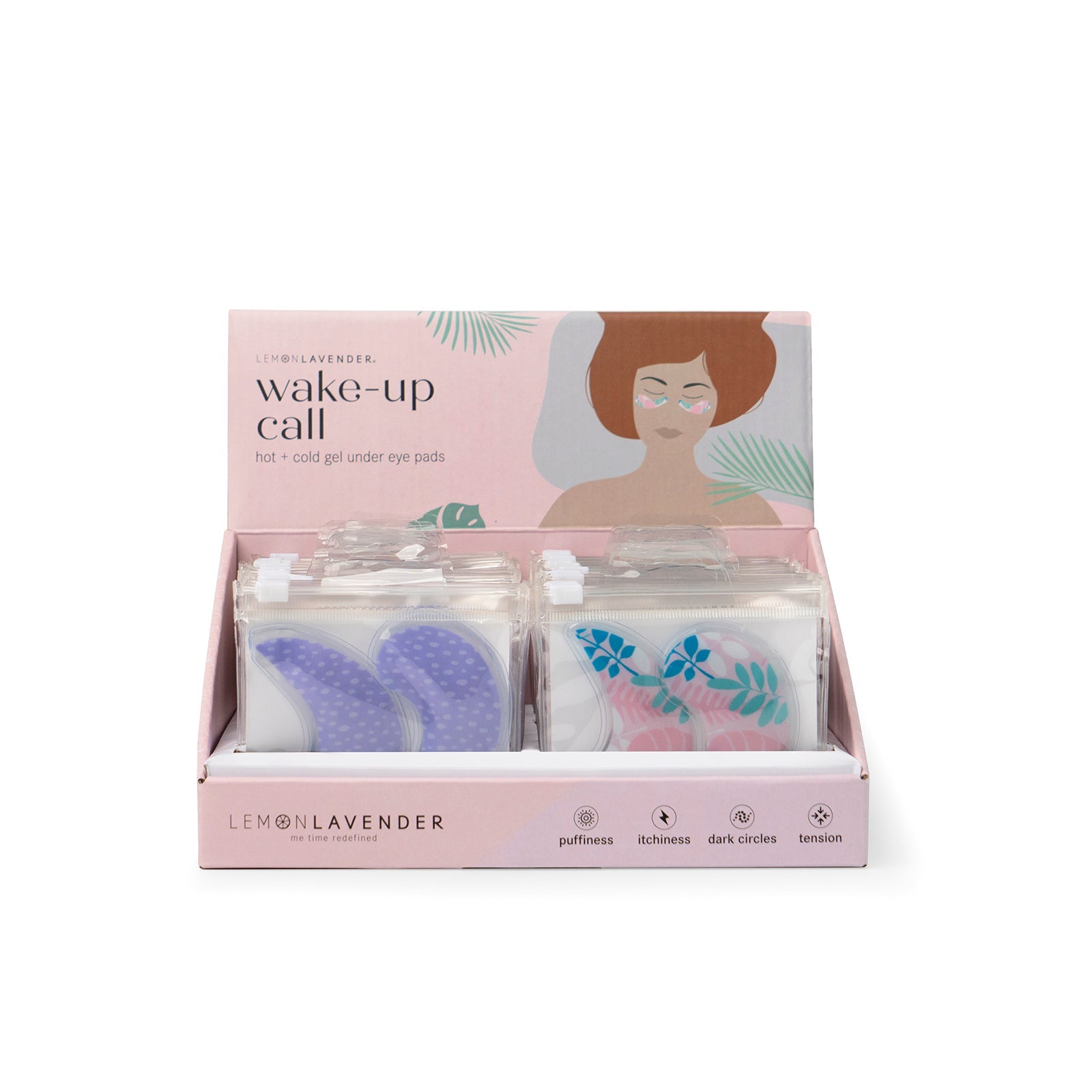 Lemon Lavender Hot + Cold Wake-Up Call Under Eye Gel Pads - Display | Phoenix Nationale