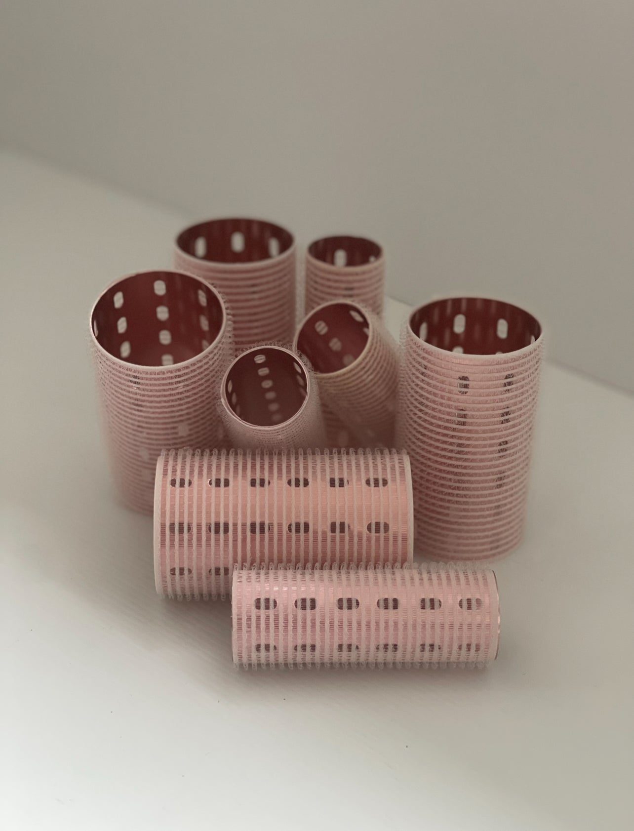 PN Velcro Thermal Rollers - Pink Rose Gold Mixed Set x 8 Phoenix Nationale