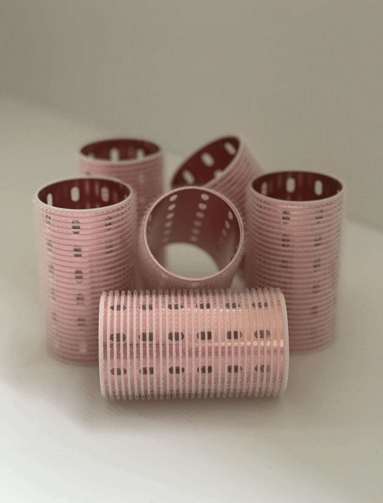 PN Velcro Thermal Rollers - Pink Rose Gold Large Set x 6 Phoenix Nationale