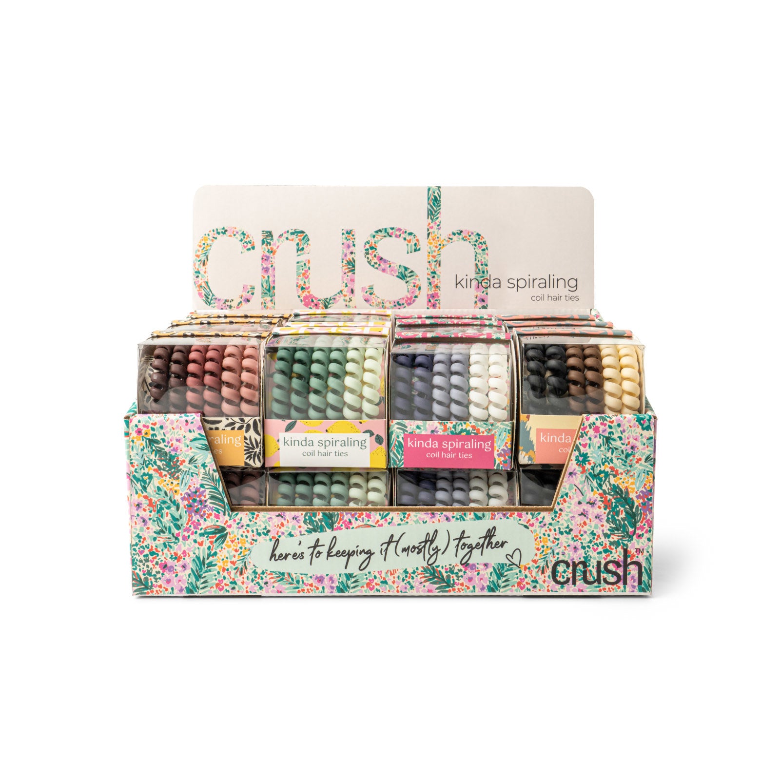 Crush™ Kinda Spiraling Coil Hair Ties Display 24