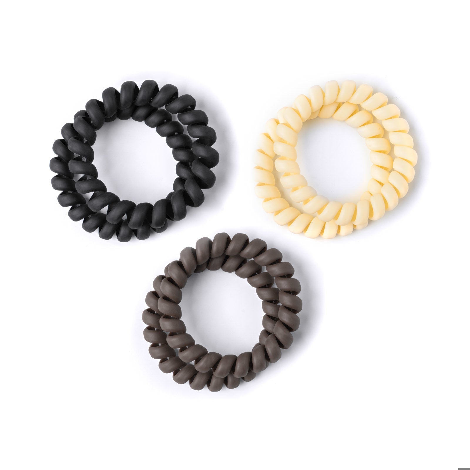 Crush™ Kinda Spiraling Coil Hair Ties 6-Piece Pack - Tan