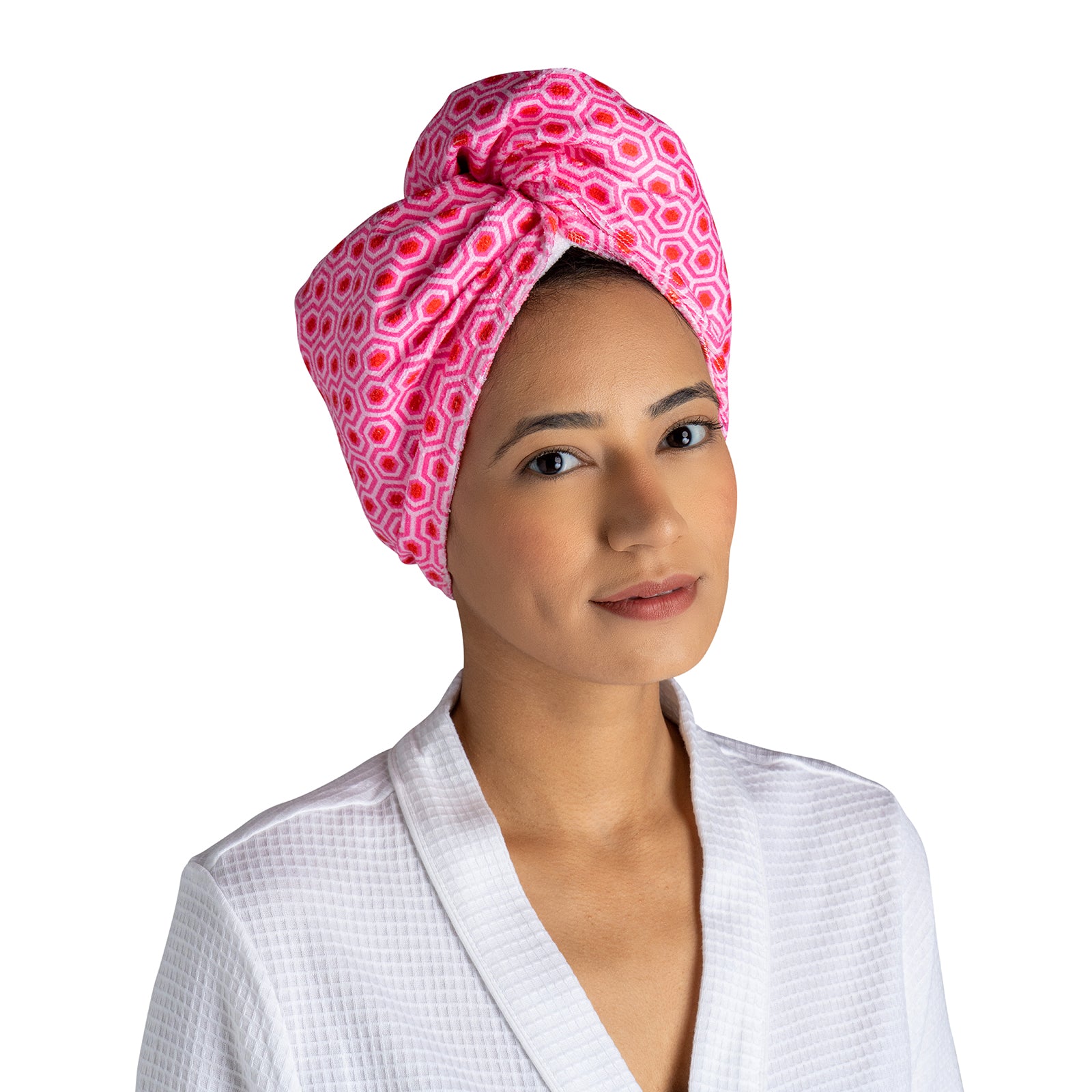 Lemon Lavender® Plot Twist Microfiber Turbo Towel Hot Pink Phoenix Nationale